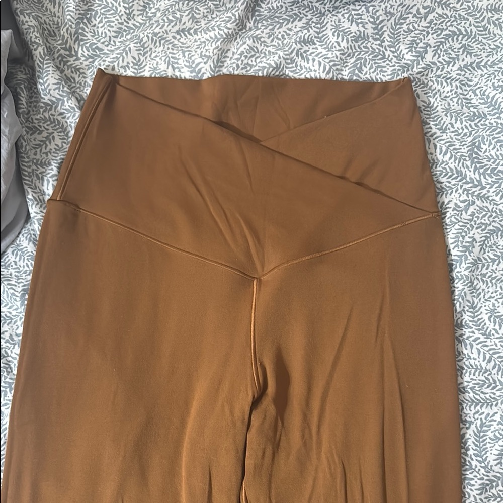 Aerie Brown High-Rise Flare Leggings